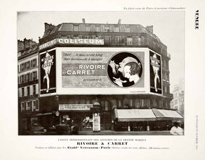 1929 Ad French Rivoire & Carret Outdoor Building Billboard Vercasson Paris VEN5