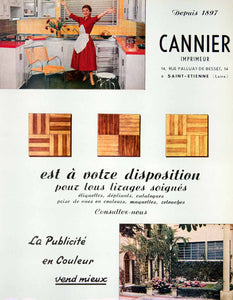 1956 Ad Cannier Color Advertising Printing French Retouching Colour Kitchen VEN6