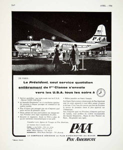 1956 Ad Pan American PAA President Sleeperette Super Stratocruiser Airline VEN6