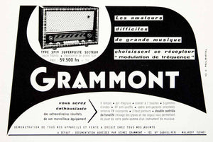 1956 Ad Grammont Type 5719 Radio Fifties Vintage French Advertisement Box VEN6