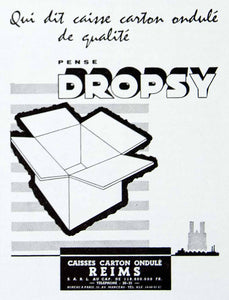 1956 Ad Dropsy Cardboard Boxes French Packaging Industrial Manufacturing VEN6