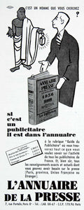 1956 Ad L'Annuaire Presse French Publication Guide Advertising 7 Rue VEN6