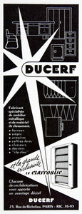1956 Ad Ducerf Classoblic Filing Cabinet French Office Furniture Fifties VEN6