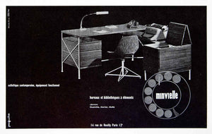 1956 Ad Minvielle Office Furniture Desk Fifties Vintage Filing Cabinet VEN6