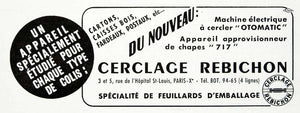 1956 Ad Cerclage Rebichon French Packaging Strapping Bands Industrial VEN6
