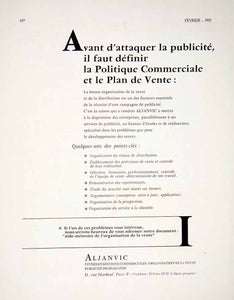 1957 Ad Aljanvic 31 Rue Marbeuf Paris Business Consultant France VEN7