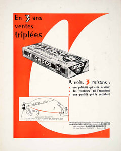 1957 Lithograph Ad Choco 15 Galvani Paris Biscuits BN Damour Publicite VEN7