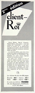 1957 Ad Client-Roi Pierre Bideau Marcel Chapotin Robert Denis Publication VEN7