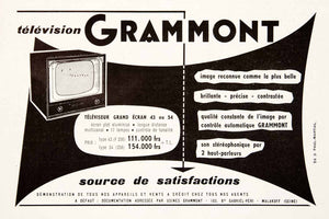 1957 Ad Grammont Television 103 Boulevard Gabriel-Peri Malakoff Media VEN7