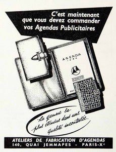 1957 Ad Agenda Advertising 140 Quai Jemmapes Paris Business Marketing VEN7
