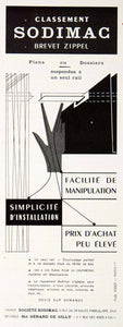 1957 Ad Sodimac Filing System 11 Rue 29-Juillet Paris Zippel Riber Office VEN7