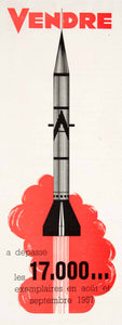 1957 Ad Vendre Circulation Figures Rocket Missile Publication Record VEN7