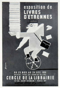 1955 Print Fromentier Cercle Librairie Library 117 Bld Saint-Germain Paris VEN7