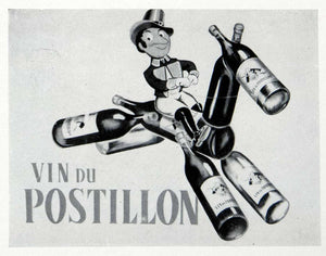 1955 Print Vin Postillon Coachman Wine Bellenger Costume Advertising French VEN7