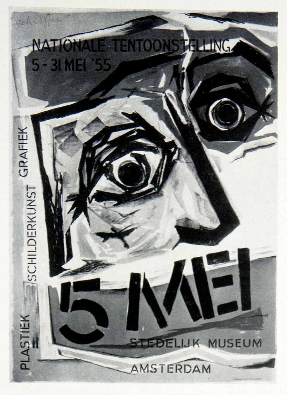 1955 Print Holland Dick Elffers National Exposition Netherlands Stedelijk VEN7