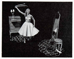 1956 Print Kayser Bondor Nylon Skirt Fashion Mirror Drawer Advertising VEN7