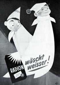 1956 Print Radion Hermann Kacher Laundry Detergent Advertising Austria VEN7