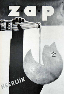 1956 Print Zap Orange Juice Frank Mettes Advertising Bottle Beverage Drink VEN7