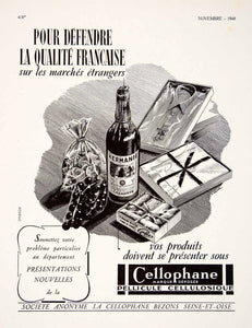 1948 Ad Cellophane Synergie Wrapping French Pellicule Cellulosique VEN8
