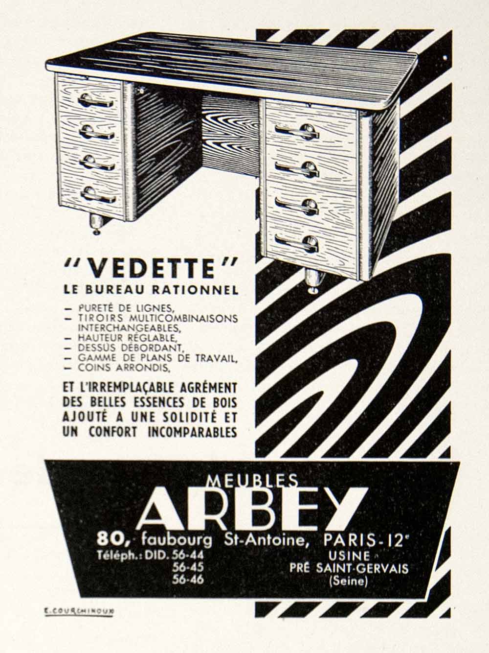 1953 Ad Arbey Office Furniture Vedette 80 Faubourg St Antoine French Desk VEN8