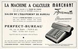 1953 Ad Calculating Machine Marchant Figuremaster Figurematic Perfect VEN8