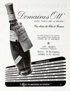 1954 Ad Ott Freres Chateau Selle 20 Boulevard D'Aiguillon Antibes Wine VEN8