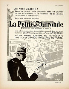 1935 Ad Vintage French La Petite Gironde Newspaper Advertising Publicite VEN9