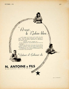 1935 Ad Vintage French Typewriter Ribbon Carbon Paper N. Antoine & Fils VEN9