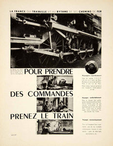 1939 Ad SNCF French National Railway Company Chemins de Fer Train Railroad VEN9