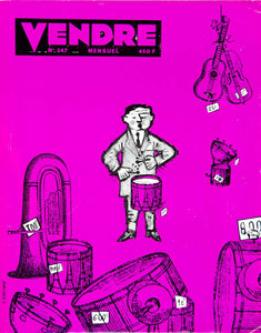 1959 Cover Vendre Magazine Michel Rossignon Art Musical Instruments Drum VENA1