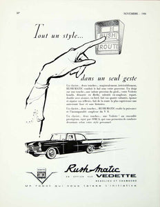 1958 Lithograph Ad Simca Vedette Rush-Matic Option Beaulieu Chambord Car VENA1