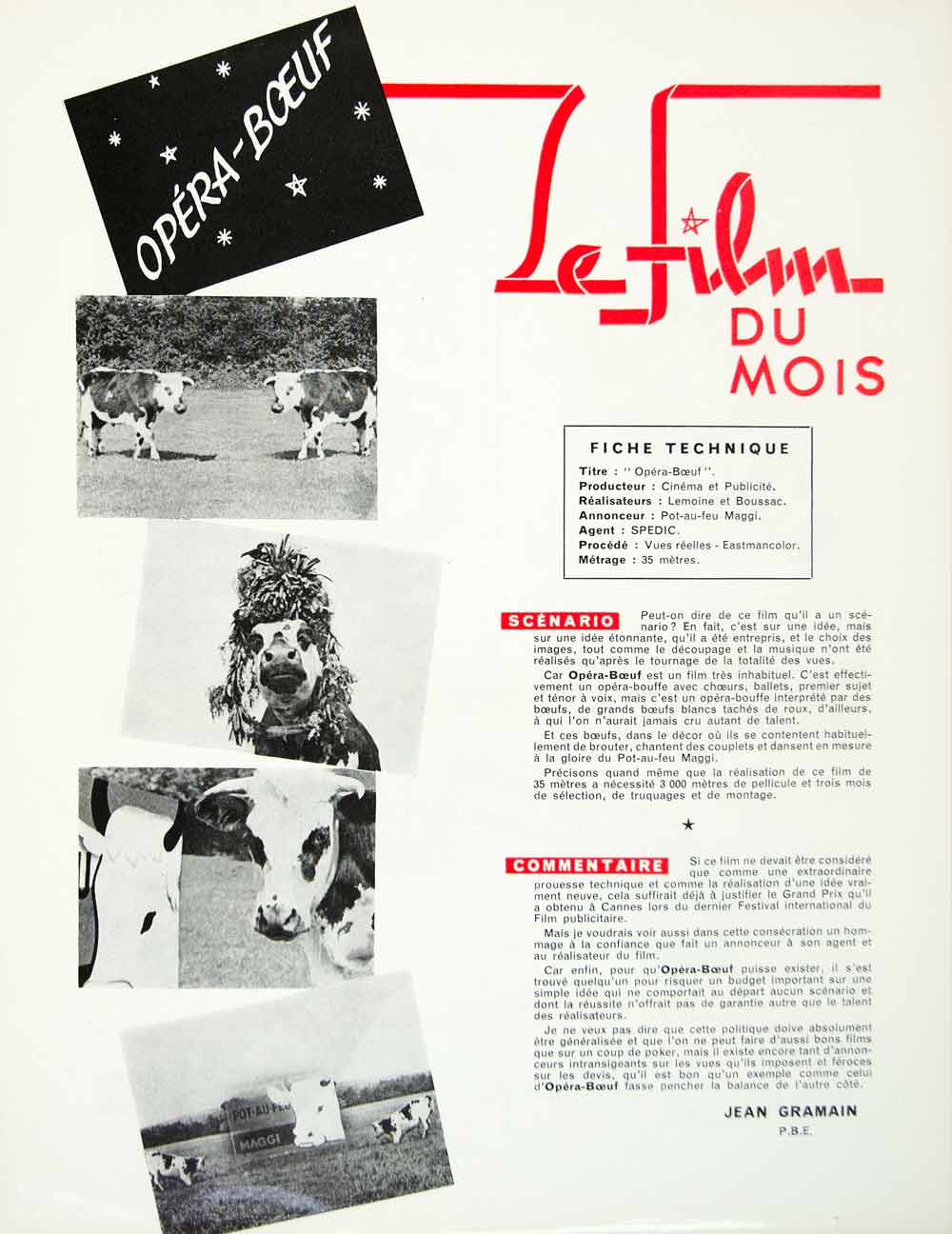 1957 Article French Film Advertising Bouillon Pot Au Feu Maggi Bouillon VENA1