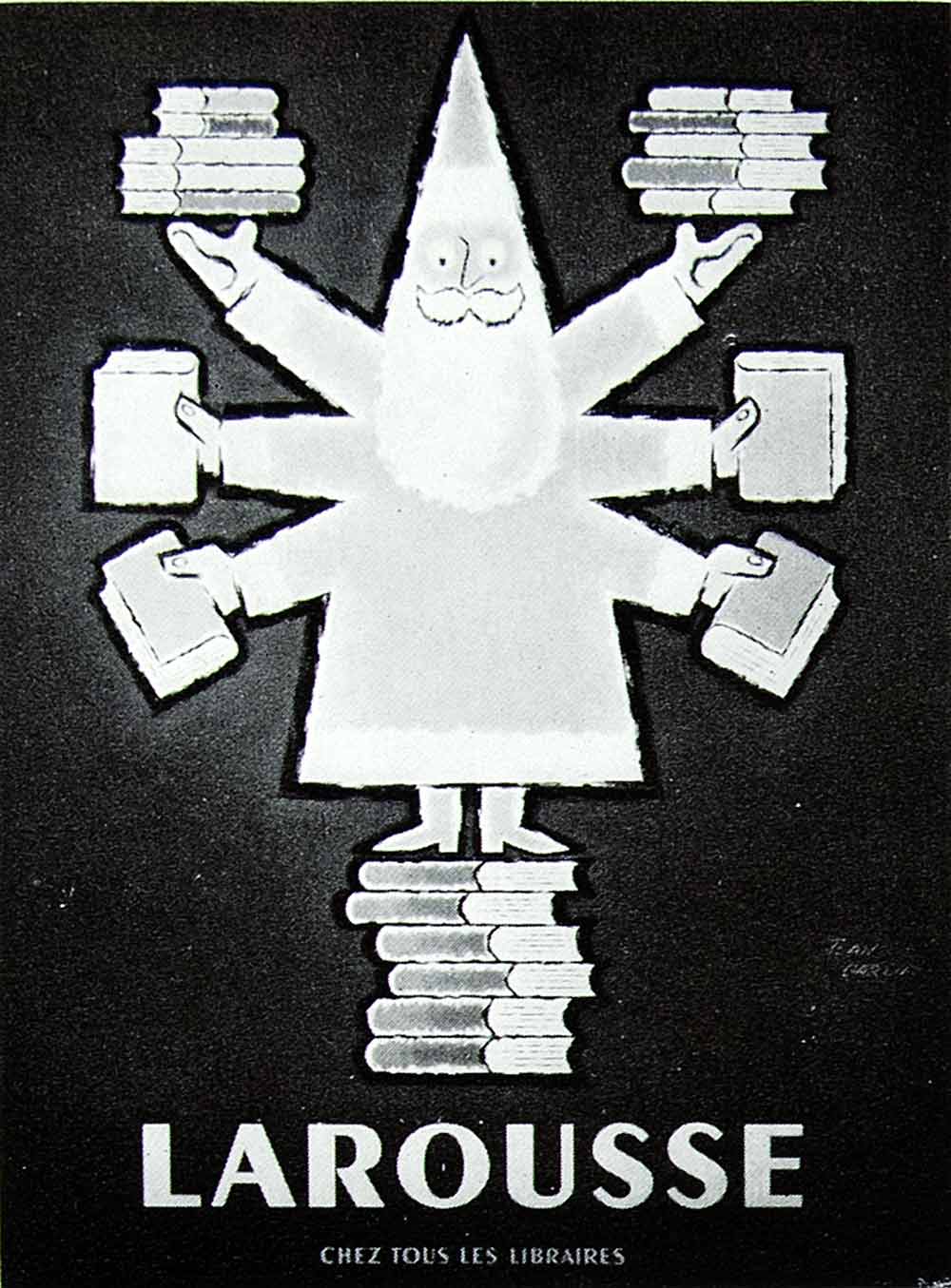1957 Print Jean Carlu French Advertising Poster Santa Claus Larousse Books VENA1