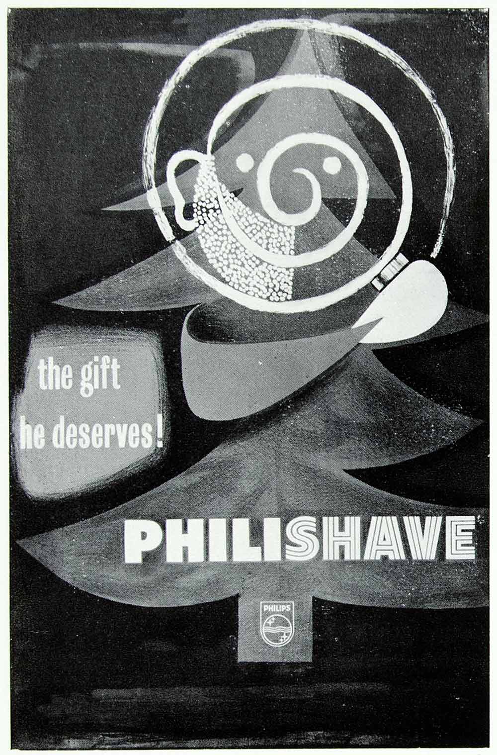 1958 Print F. H. K. Henrion Advertising Poster Philishave Electric Shaver VENA1