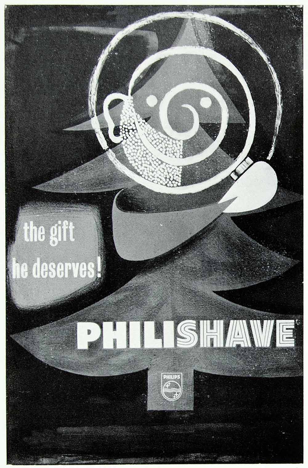 1958 Print F. H. K. Henrion Advertising Poster Philishave Electric Shaver VENA1