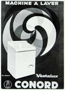 1958 Print Guy Georget Advertising Poster Vestalux Conord Washing Machine VENA1