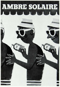 1958 Print Frans Mettes Art Advertising Poster Ambre Solaire Suntan Lotion VENA1