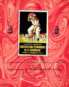 1926 Lithograph French Advert Astar 24 Rue Caumartin Paris Marbling VENA2