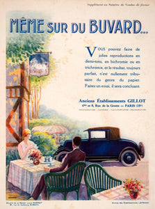 1929 Lithograph Ad Gillot Automobile Printing 8 Rue Grotte Louis Gueret VENA2