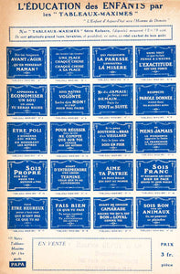 1925 Print Catalog Tableaux-Maximes Robert 57 Rue Louis-Blanc Rule French VENA2