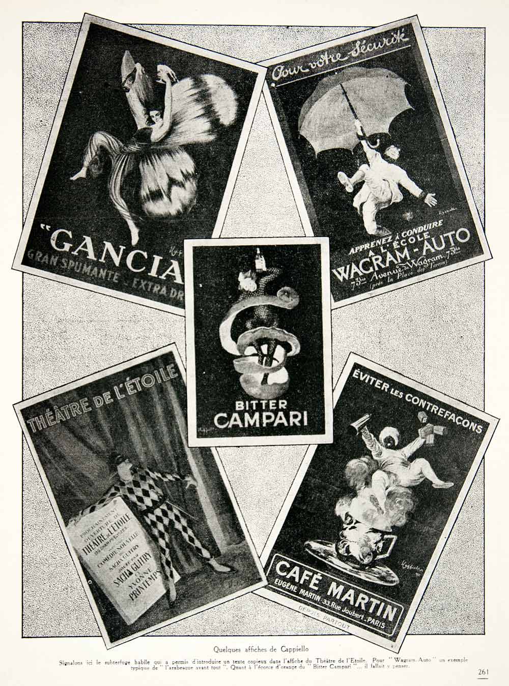 1924 Article Visite Cappiello Interview French Gancia Royat Robur Wagram VENA2