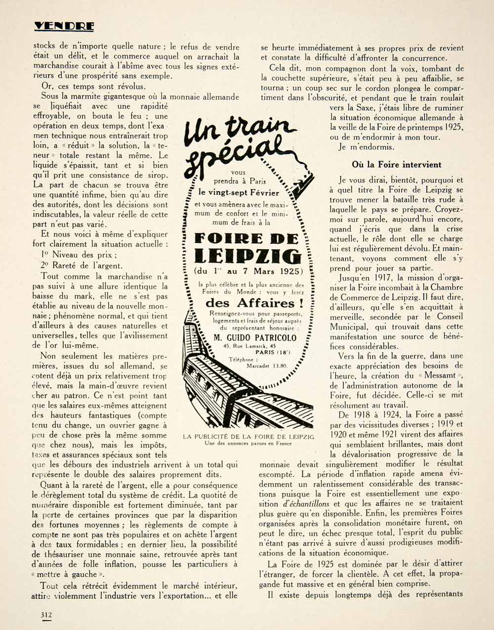 1925 Article Foire Leipzig Fair A Kaminker Lauchhammer-Rheinmetall VENA2