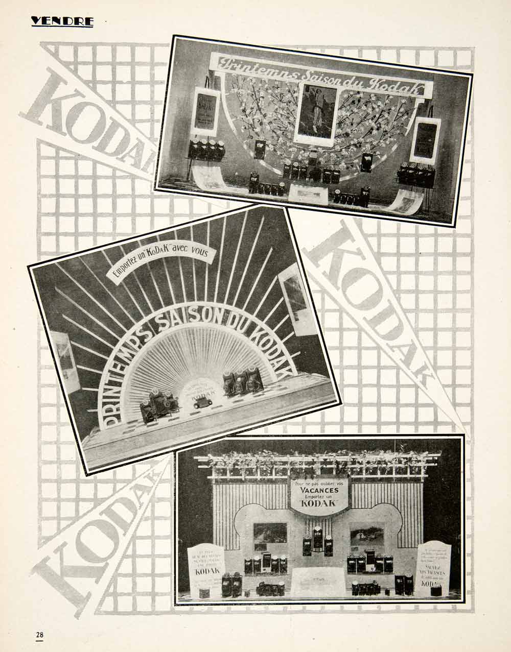 1925 Article Etalages Kodak Display R L Dupuy Camera Showcase Marketing VENA2