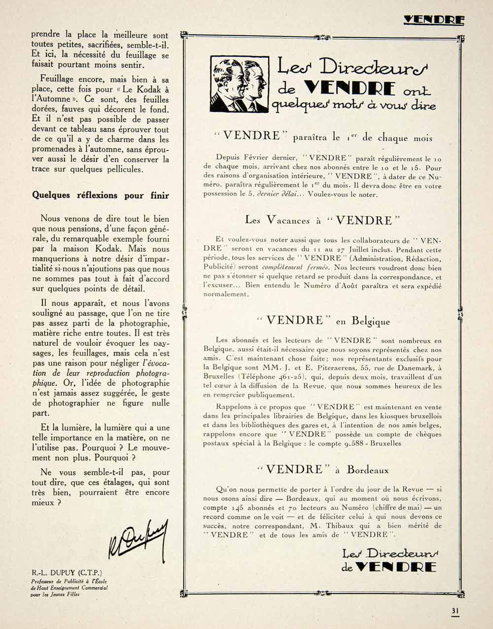 1925 Article Etalages Kodak Display R L Dupuy Camera Showcase Marketing VENA2