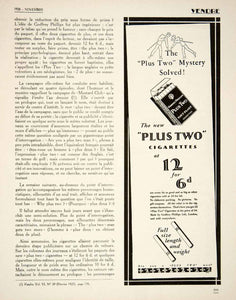 1928 Article Cigarette England Smoking Greys Gold Flake Craven A Fernand VENA2