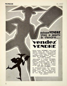 1927 Ad Vendre Hermes Advertising Marketing Promotion French Silhouette VENA3