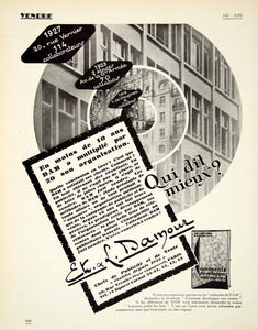 1927 Advert Etienne Leon Damour 20 Rue Vernier Marketing Agency DAM VENA3