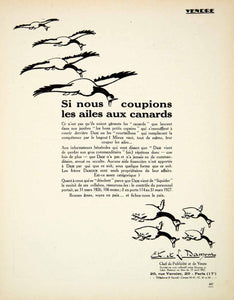 1927 Ad Duck Etienne Leon Damour DAM Advertising Agency 20 Rue Vernier VENA3