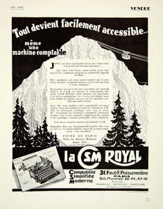 1928 Ad CSM Royal Foire Paris Mountain Typewriter Accounting Machine Fair VENA3