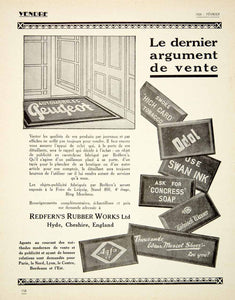 1928 Ad Refern's Rubber Works Peugeot Odol Mat Agfa Hyde Swan Ink VENA3